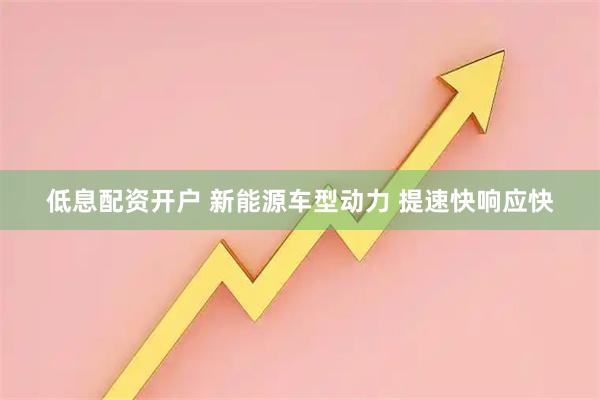低息配资开户 新能源车型动力 提速快响应快