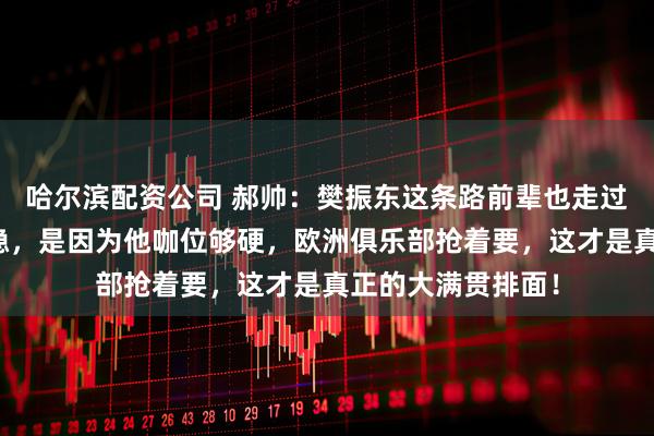 哈尔滨配资公司 郝帅：樊振东这条路前辈也走过，但小胖走得更稳，是因为他咖位够硬，欧洲俱乐部抢着要，这才是真正的大满贯排面！